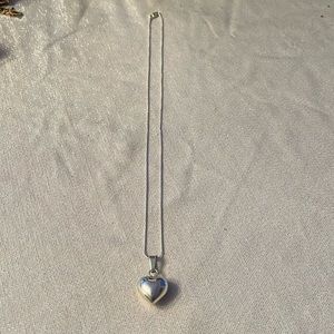 Sterling Silver Necklace heart pendant